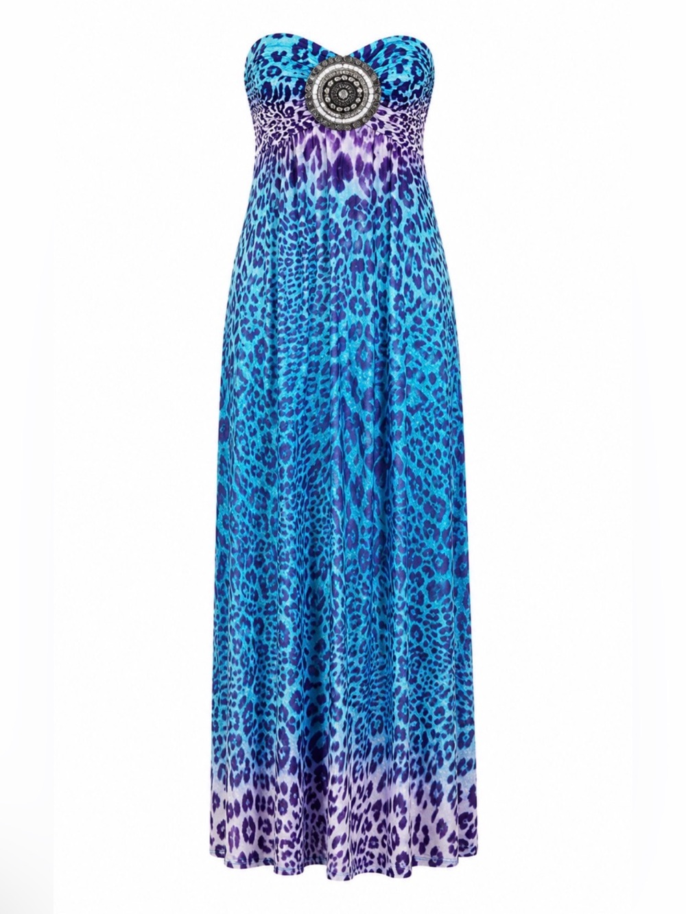 Strapless cheetah dress